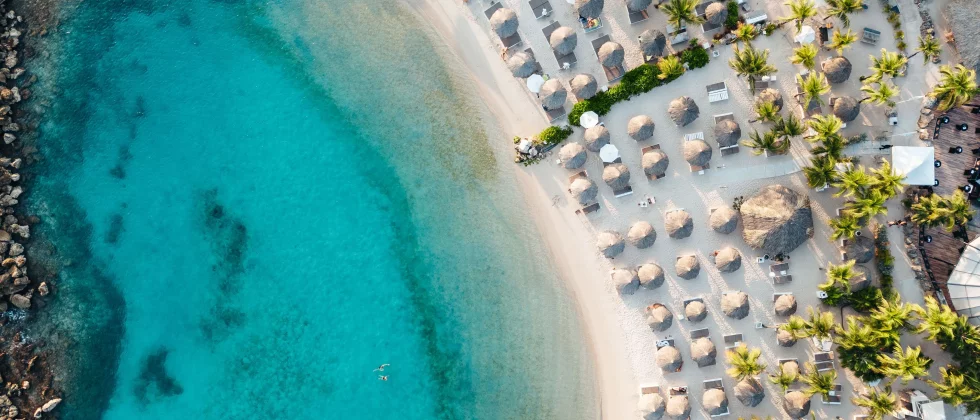 Luchtfoto Cabana Beach Curacao