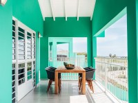 Mesa de jantar no bungalow do Bon Bini Resort Curaçao